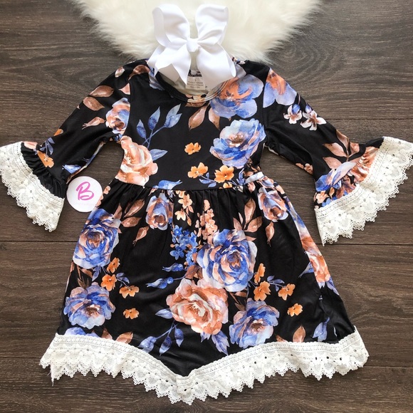 Other - Girl Boutique Floral Lace Dress Set
